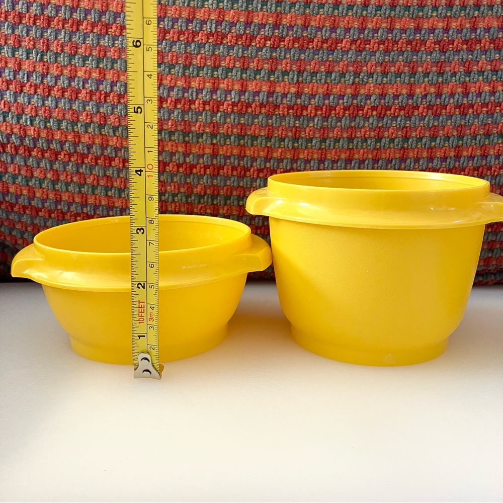 4 Vintage Tupperware Harvest Color Canisters - Picture 10 of 11